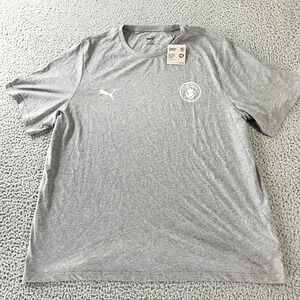 Puma Manchester City Shirt Mens 3XL Heather Gray Soccer  MCFC ESS Tee New